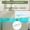 Dyoney 6-drawer dual vanity with power socket and LED lights, spacious storage cabinet with top storage, charging dock - 4 of 4
