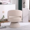 Swivel Accent Chair, Armchair, Round Fabric Barrel Chair, With Armrests, Lazy Sofa, Comfy Chair, Accent Barrel Chair - 4 of 4