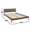 King Size Platform Bed with Headboard for Bedroom - 3 of 4