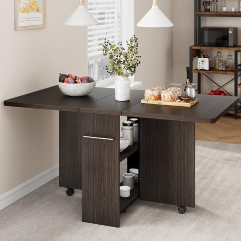 Folding Dining Table With 2 Storage Racks : Target