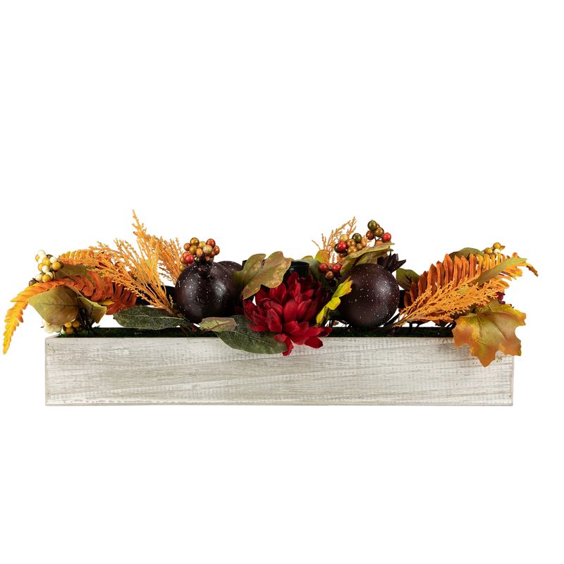 Northlight 24" Autumn Harvest 3-Piece Candle Holder in a Rustic Wooden Box Centerpiece, 3 of 8