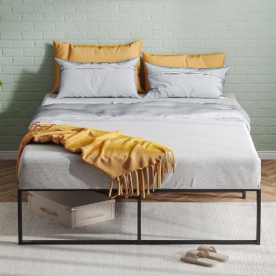 14 inch Metal Full Bed Frame with Sturdy 3 in 1 Steel Support