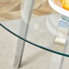 NicBex Dining Table for 4 Morden 36" Round Glass Dining Table Dining Room Table with Glass Tabletop and Metal Legs for Kitchen - 3 of 4
