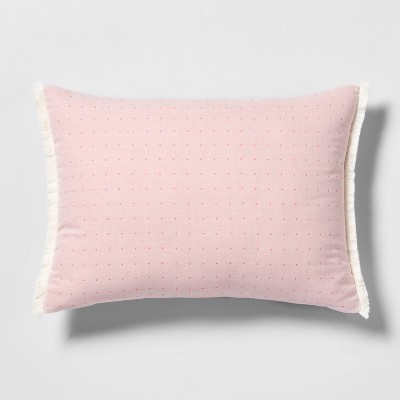 Fringe Throw Pillow Pink - Hearth \u0026 
