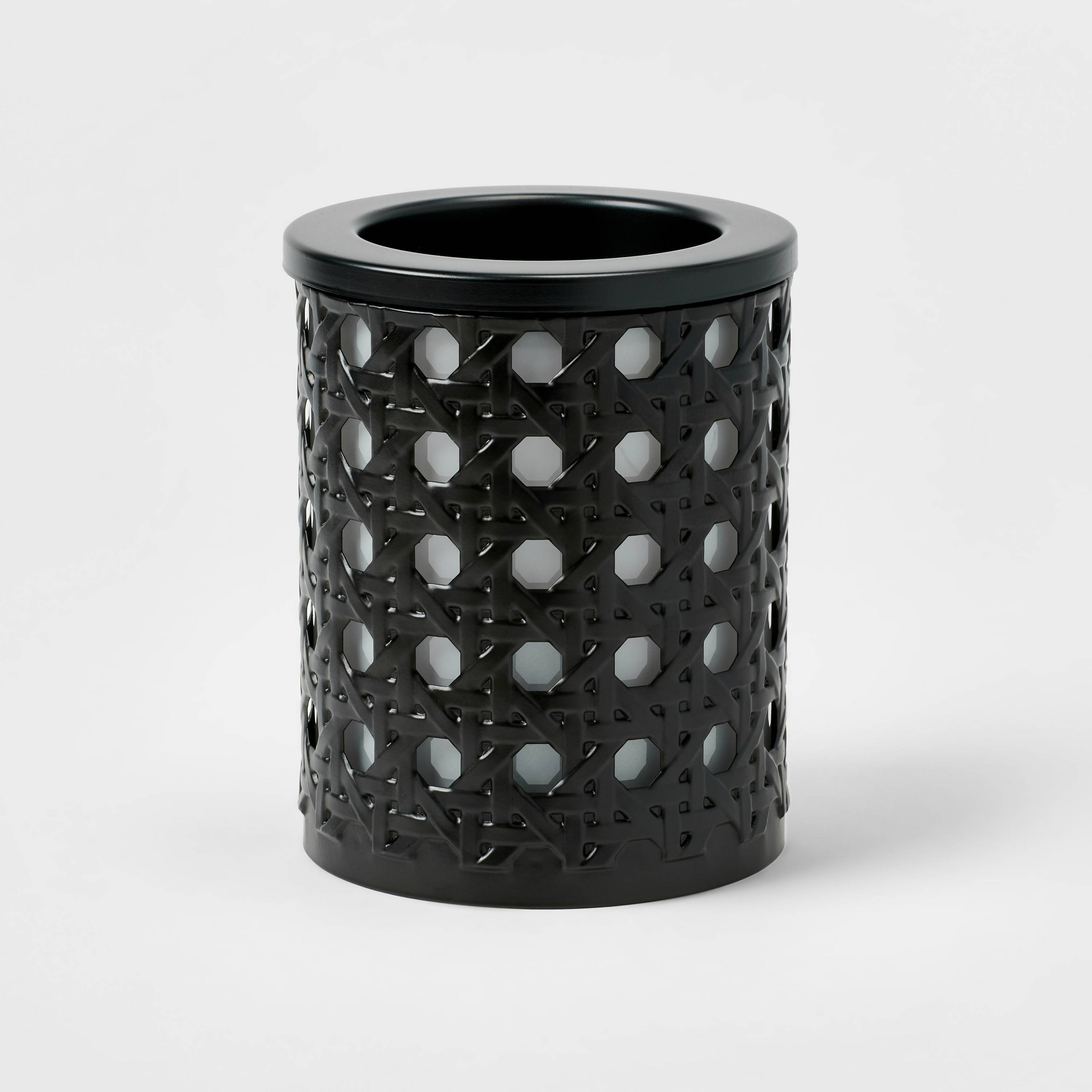 5.7" x 4.5" Bamboo Lattice Pattern Electric Scent Warmer Black - Threshold™