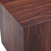 GlasFlength Modern Chic Coffee Tables, Center Table with Sleek Minimalist Design for Living Room Decor, Brown,16”*16”*16" - 3 of 4