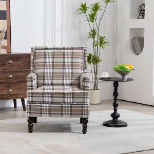 GDFStudio Galilea Contemporary Upholstered Accent Chair with Nailhead Trim - 1 of 4