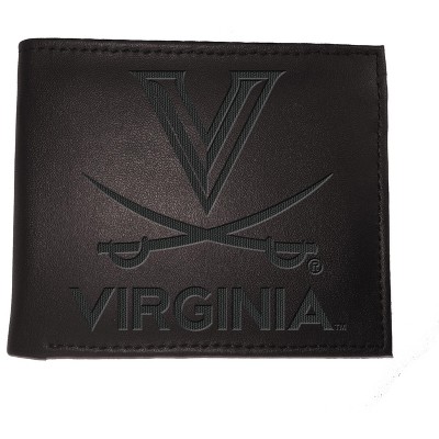 Evergreen NCAA Virginia Cavaliers Black Leather Bifold Wallet Officially Licensed with Gift Box