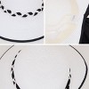 Anna-Kaci Women's Wide Brim Straw Hat with Braided Band and Contrast Bow Detail - 4 of 4