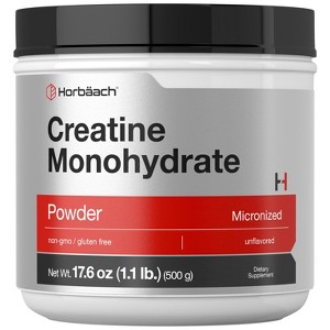 Horbäach Creatine Monohydrate Powder | 1.1lb (17.6 oz) | Micronized and Unflavored - 1 of 4