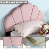 PAGED Bed Frame with LED Lights, Modern Upholstered Princess Bed with Crown Headboard and 2 Drawers, Easy Assembly - 3 of 4