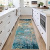 Washable Modern Abstract Rug Non Slip Low Pile Rug Soft Contemporary Throw Floor Cover Foldable Indoor Carpet for Living Room Bedroom Playroom - 2 of 4