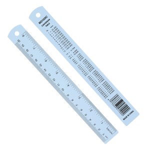 Unique Bargains Aluminum Alloy Rulers with Centimeters Millimeters Inches and Conversion Table 2 Pcs - 1 of 4