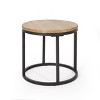 NicBex Set of 3 Nested Round Fir Wood Coffee Tables Space-Saving for Apartments, Offices - 2 of 4