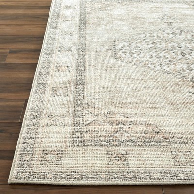 Lila Gray Medallion Polyester 7'10" x 10' Area Rug