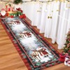 Christmas Area Rugs, Washable Non-Slip Reindeer Santa Plaid Carpet, Soft Low Pile Foldable Stain Resistant for Bedroom, Home - 3 of 4