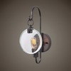 Uttermost Whitten 1-Light Wall Sconce – 17"H x 7"W Acid Oxidized Dark Bronze with Seeded Glass Focal Ring - 2 of 4