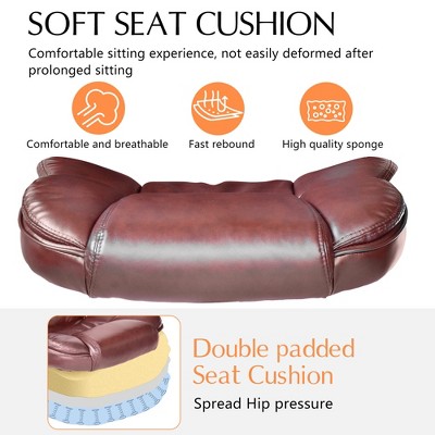 Brown High Back Leather Executive Swivel Office Chair