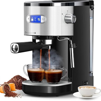 Kismile 20 Bar Espresso Machine Semi-Automatic, Professional Coffee Maker with Milk Frother Steam Wand & 45OZ Removable Water Tank