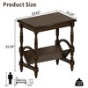 Sapphtopaz Wooden End Table with Magazine Rack 2-Tier Rectangle Coffee Table with Turned Legs Versatile Bedside Table for Living Room, Bedroom - 3 of 4