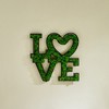 Sevobal Wall Art Love Letter Moss Decor Infusing Romantic Warmth And Fresh Vitality Subtly For Contemporary Spaces, Green, 29"*28.5"*4.6" - 3 of 4