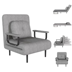 KTMBDW Convertible Chair, Sleeper Chair with 5-Position Adjustable Backrest&Lumbar Pillow, Comfy Chaise Lounge for Living Room&Home Office - 1 of 4