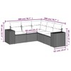 vidaXL 5 Piece Patio Sofa Set with Cushions - Brown and Cream Without Table - 3 of 4