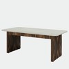 Resenkos Computer Desk, Office Desk, Study Desk,70.8" Executive Desk, Wood Computer Office Desk Conference Table,Rustic Brown & White - 3 of 4