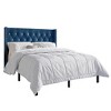 ChaletPosh Velvet Upholstered Bed with 2 Nightstands - 3 of 4
