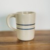 Martinez Pottery Tumbler Drinking Mug Heritage Blue Stripe Stoneware Tall - image 2 of 4