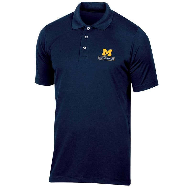 NCAA Michigan Wolverines Men's Short Sleeve Polo T-Shirt, 1 of 3