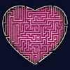 Junior's Design By Humans Heart maze By alnavasord T-Shirt - 2 of 3