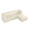 NicBex Couches for Living Room L-shape Modular Comfy Compressed Sofa Corduroy Sectional Sofa Couch Modern Upholstered Sofa Sleeper with Ottoman - 3 of 4