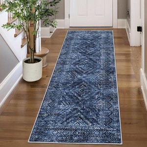 Modern Abstract Geometric Stripe Rugs for Living Room Bedroom Soft Low Pile Carpet Indoor Washable Non Slip Easy Care Area Rug - 1 of 4