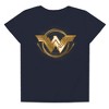 Wonder Woman Movie Lasso Logo Women's Loose T-Shirt, Navy - 4 of 4