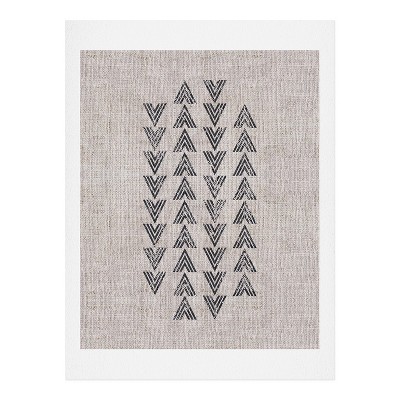 16"x20" Holli Zollinger French Tri Arrow Art Print Unframed Wall Poster Gray - Deny Designs