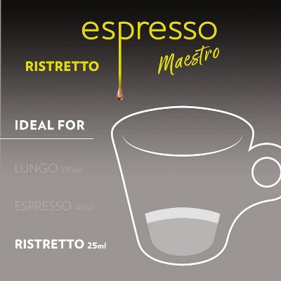 Lavazza Espresso Maestro Ristretto Aluminum Nespresso Compatible Dark Roast Coffee Capsules -10ct