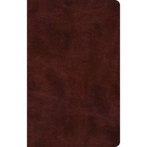ESV Large Print Thinline Bible (Trutone, Mahogany) - (Leather Bound) - 1 of 1