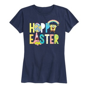 Women's - SpongeBob Squarepants - Hoppy Easter Icons Short Sleeve Graphic T-Shirt - 1 of 4