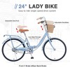 Gulches 24 Inch Single Speed Folding Lady Bike , Durable Steel Frame,Compact Design for Easy Storage and Commuting - 4 of 4