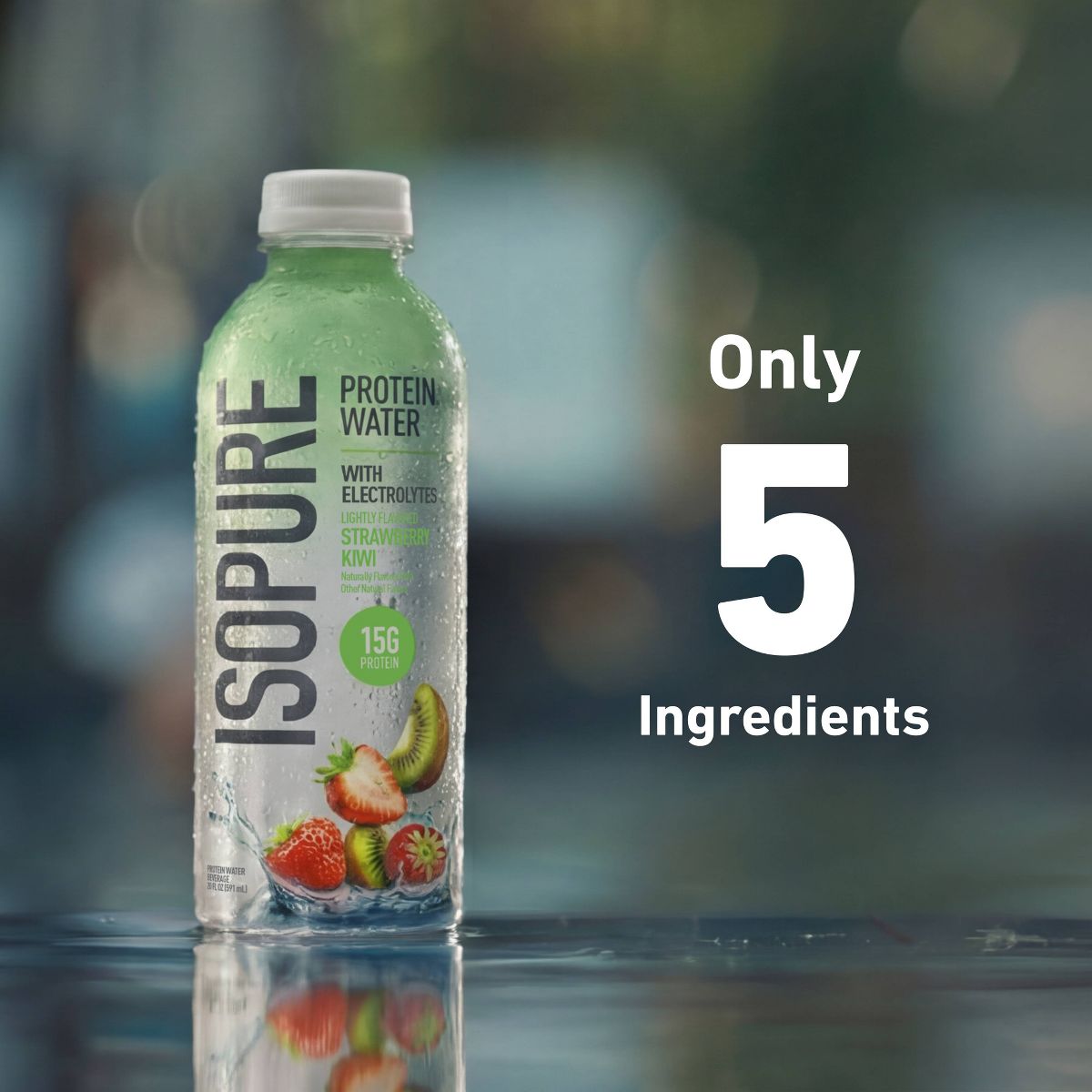 Isopure Strawberry Kiwi 15g Clear Protein Water with Electrolytes - 20 fl oz: Non-Caffeinated - thumbnail 5