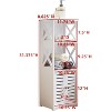 Kings Brand Furniture - Bathroom Floor Storage Cabinet, Side Toilet Cabinet with Door and Shelfs, White - 3 of 3