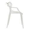 HomeRoots White Heavy Duty Plastic Open Back Dining Arm Chair - 4 of 4