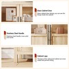 Large Buffet Cabinet with Storage, Sideboard Buffet Cabinet with Glass Doors - 3 of 4