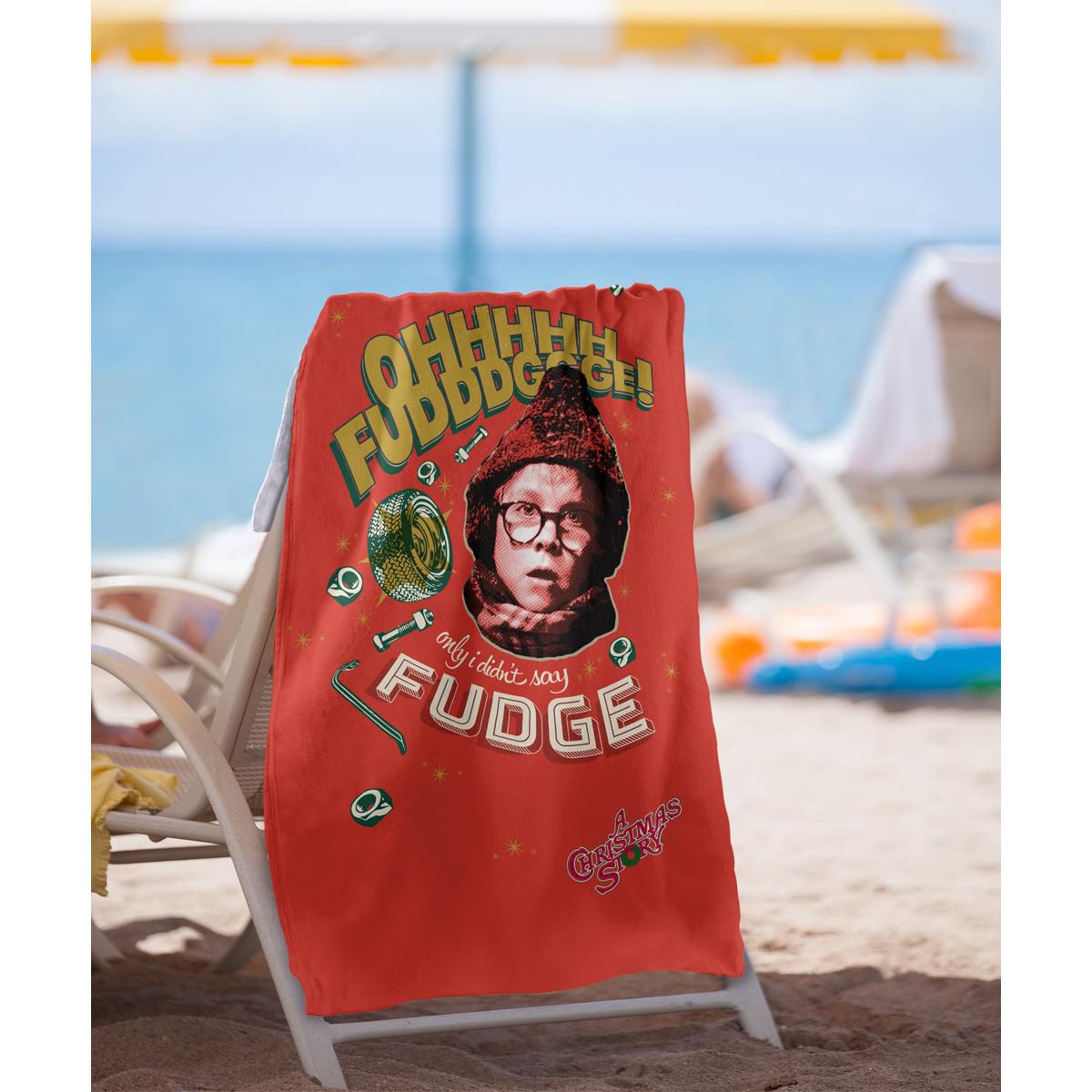 A Christmas Story Oh Fudge 30" x 60" Beach Towel - thumbnail 2