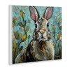 Stupell Industries Rabbit Portrait Botanical Blooms Wall Plaque Art - 3 of 4