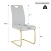 NicBex Modern Dining Chairs with Faux Leather Padded Seat,Armless Chairs with Chrome Metal Legs for Kitchen,Living Room - 3 of 4