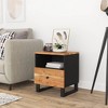 vidaXL Cabinet Storage Accent Nightstand End Table for Bedroom Solid Wood - 2 of 4