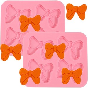 JDICTION Cake Decorating Supplies, 2PCS Bow Silicone Molds for Fondant, Chocolate, Crafts, DIY Keychain & Pendant, Baking Molds for Candy & Cookies - 1 of 4