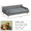 Soft Foam Dog Sofa Bed for Large Dogs,Elevated Pet Couch with Washable Cover,Wooden Legs–LAOTIES - 3 of 4
